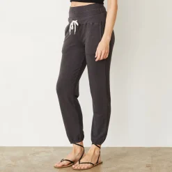 MONROW Supersoft Double Waist Sweat WASHEDBLACK Clearance